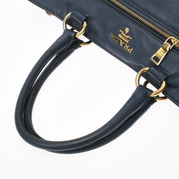 Prada Tote Bag Metal Fittings Leather 2way Bag - Picture 3 of 8